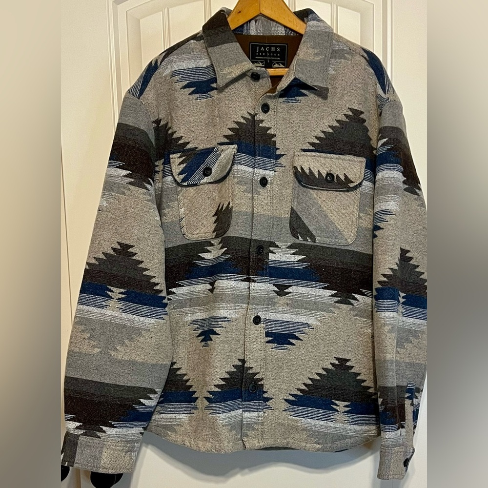 Jachs‎ New York Sherpa Lined Wool Jacket Gray Blue Size XXL NWT